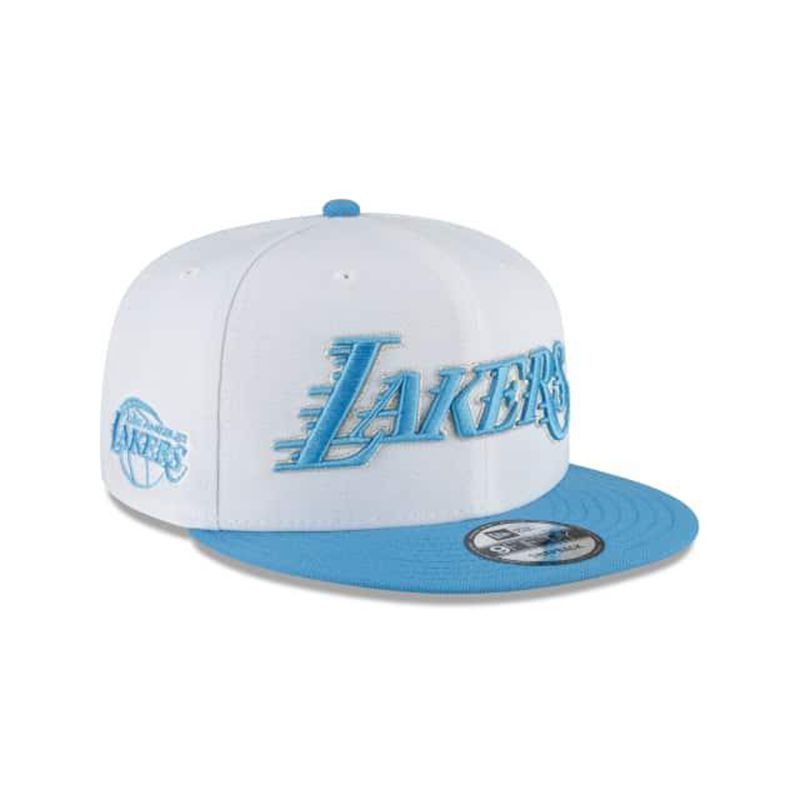 NBA Los Angeles Lakers City Edition 9Fifty Snapback (THA0463) - White New Era Caps